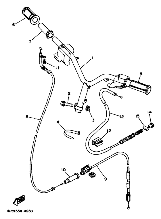 Steering handle. cable