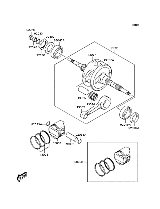 Crankshaft/piston