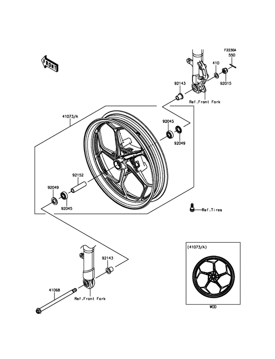 EX300 Переднее колесо