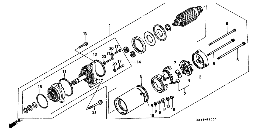 GL1500A Стартерный мотор