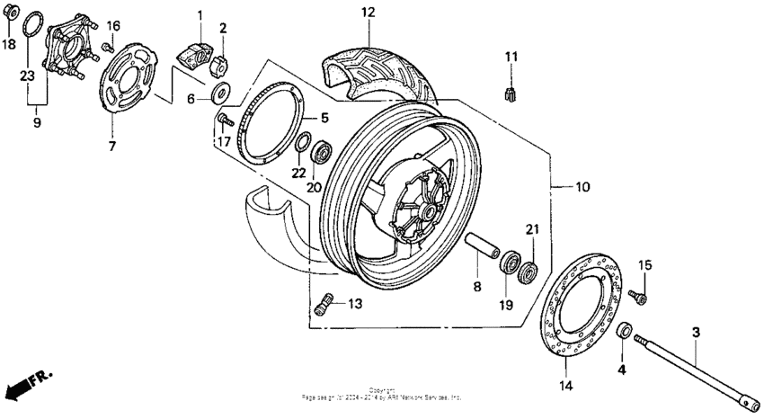 St1100a rear wheel