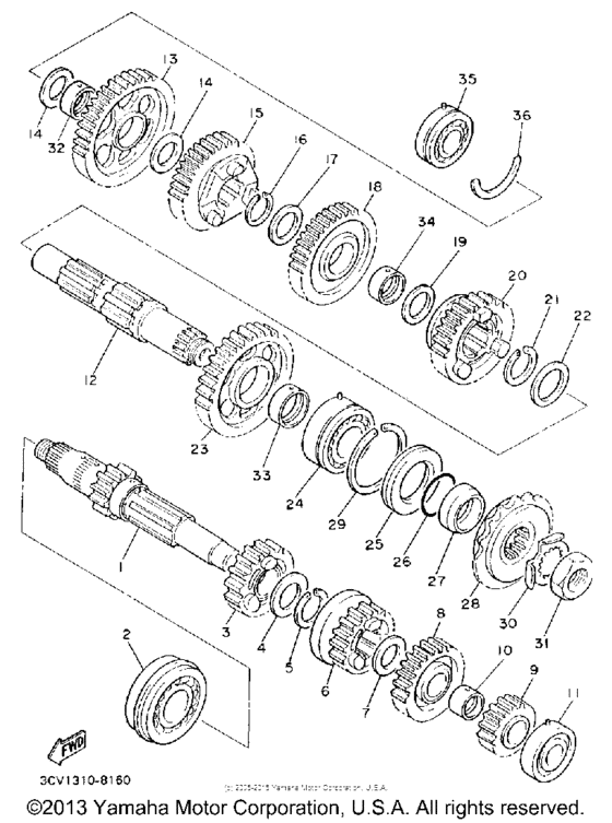 FJ1200AC Трансмиссия
