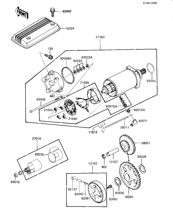 Starter motor/starter clutch