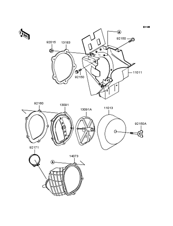 KX125 Воздушный фильтр