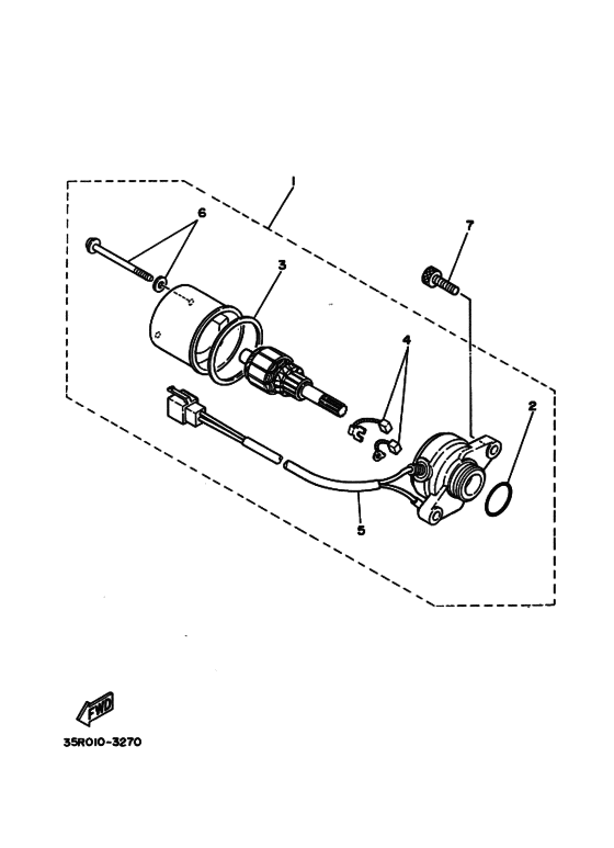 Starting motor set