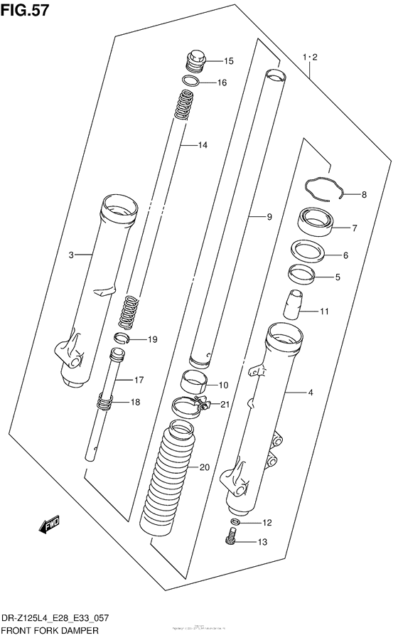 Front Fork Damper (Dr-Z125Ll4 E33)