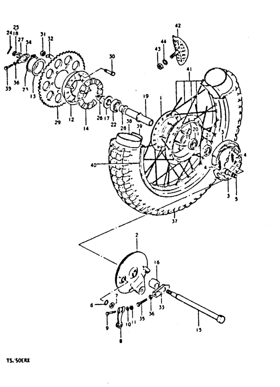 Rear wheel complete assy