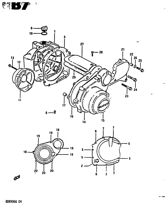 Crankcase cover ass`y  (v