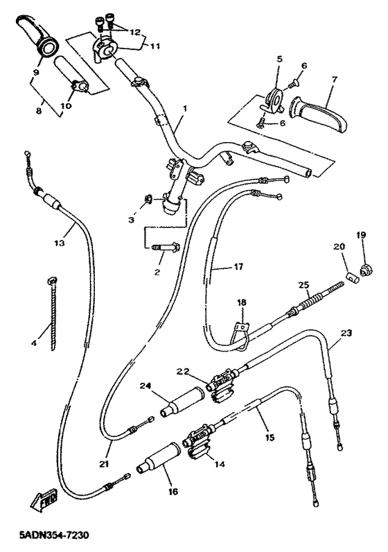 Steering handle. cable