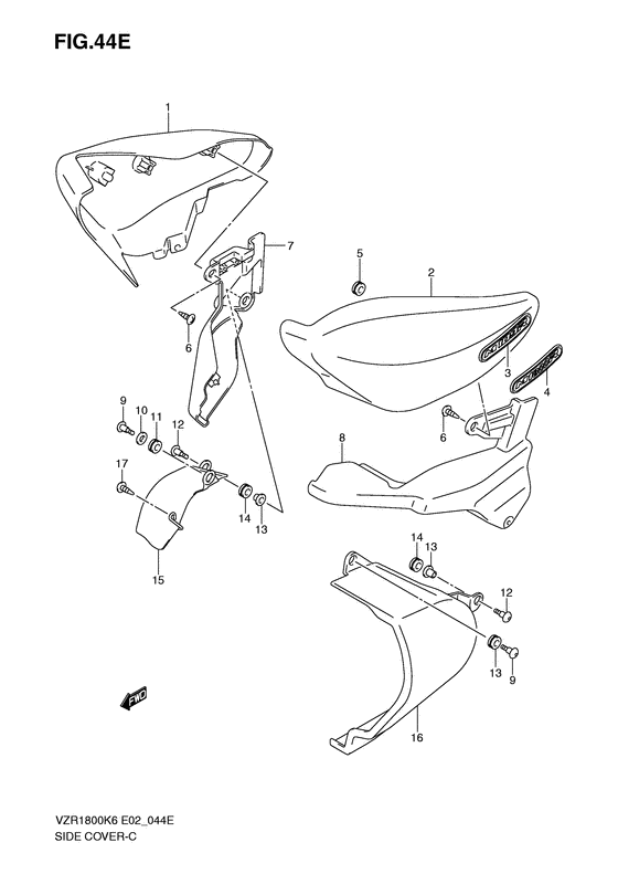 VZR1800 Боковая крышка