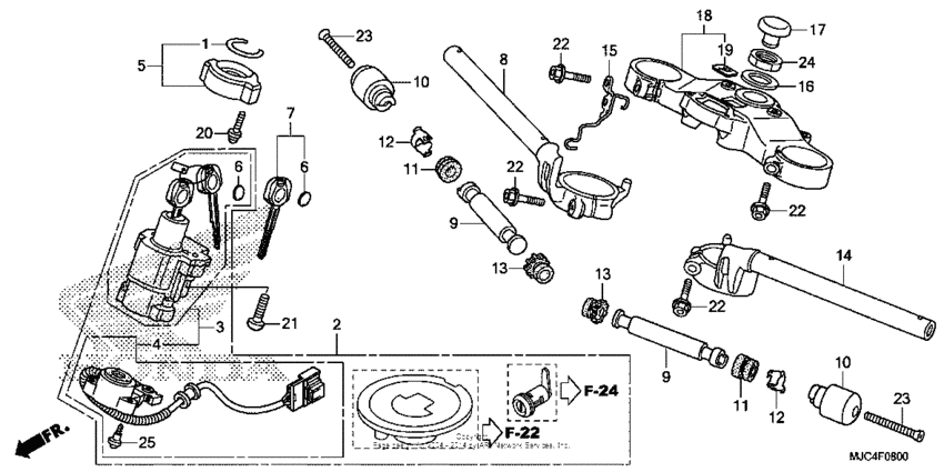 Handlebar + top bridge
