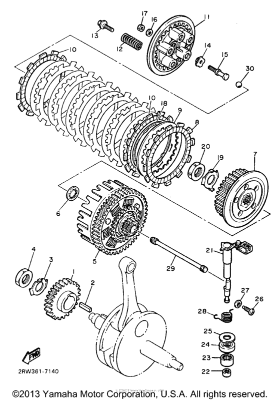 XT600EAC Сцепление
