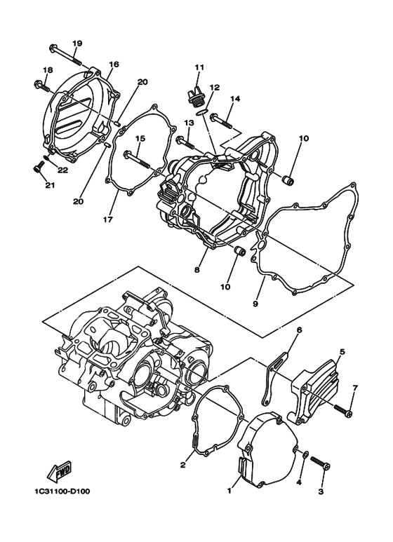 Crankcase cover ass`y  (v