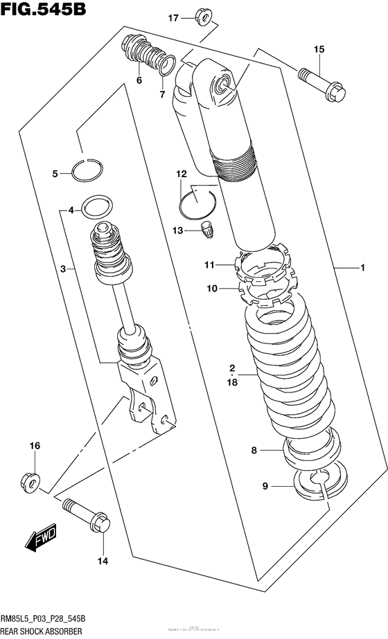 Rear Shock Absorber (Rm85L5 P28)