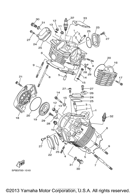 XVS11AS Головка цилиндров