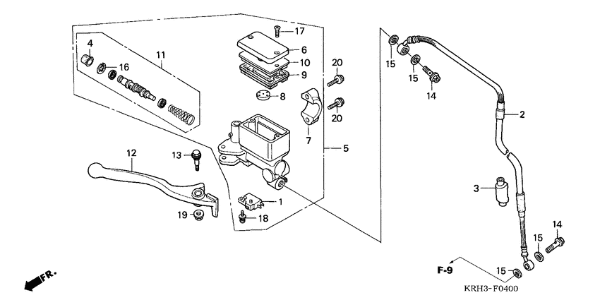 Fr. brake master cylinder
