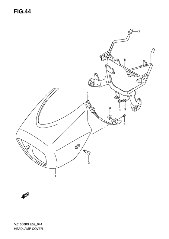 Headlamp cover  front fender