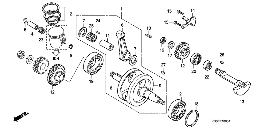 Crankshaft/piston