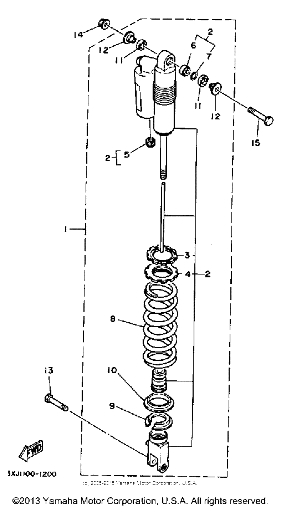 YZ125B Амортизаторы задние