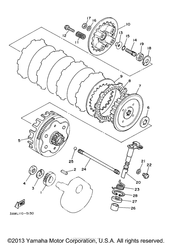 TW200R Сцепление