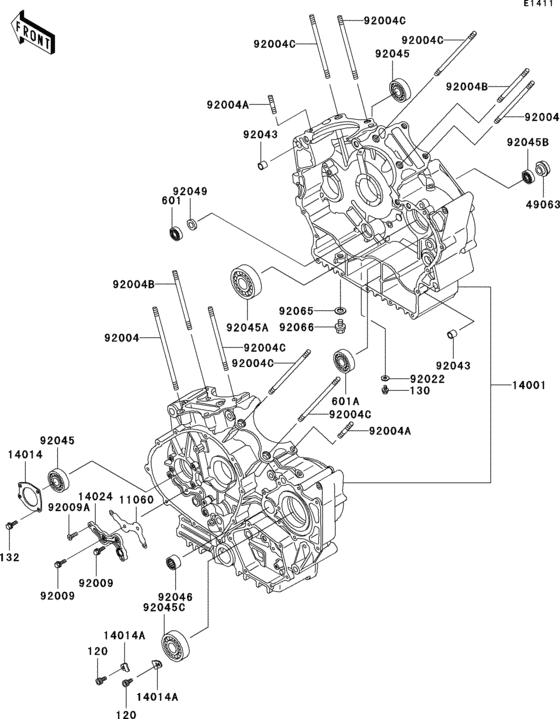 VN800 Картер двигателя