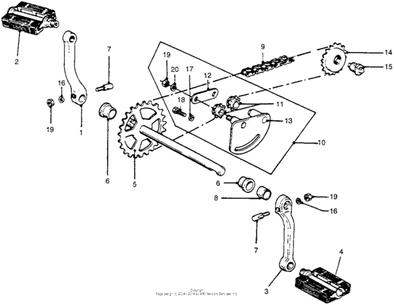 Crank arm + crank pedal