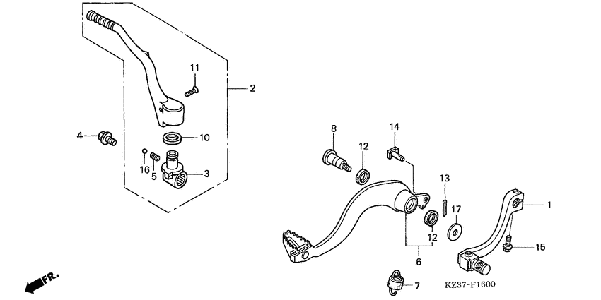 Brake pedal assy
