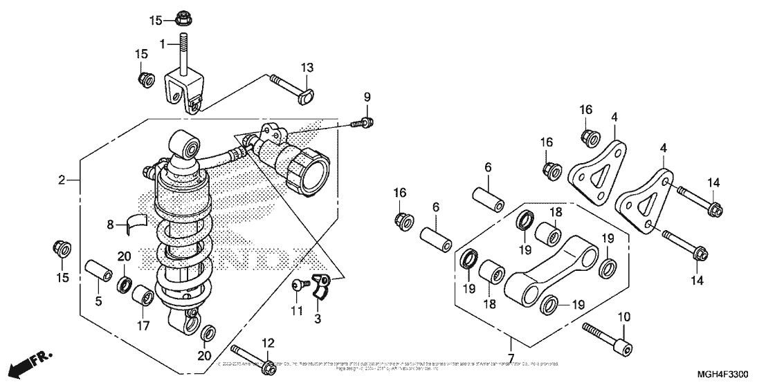 VFR1200X Задние амортизаторы