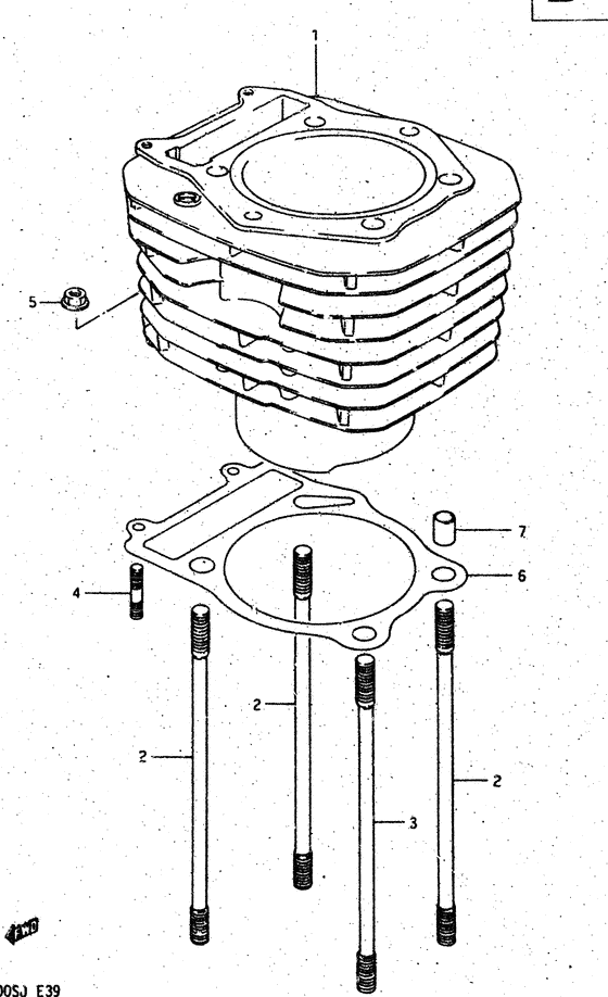 DR500 Цилиндр