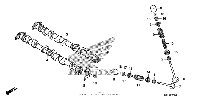  Распределительный вал и клапана
