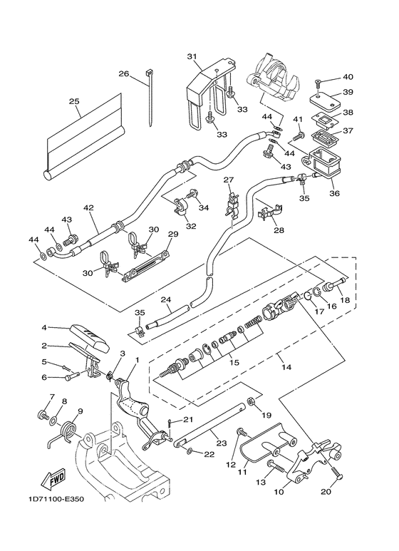 XV1900A Задний торм цилиндр
