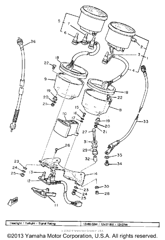 Speedometer tachometer