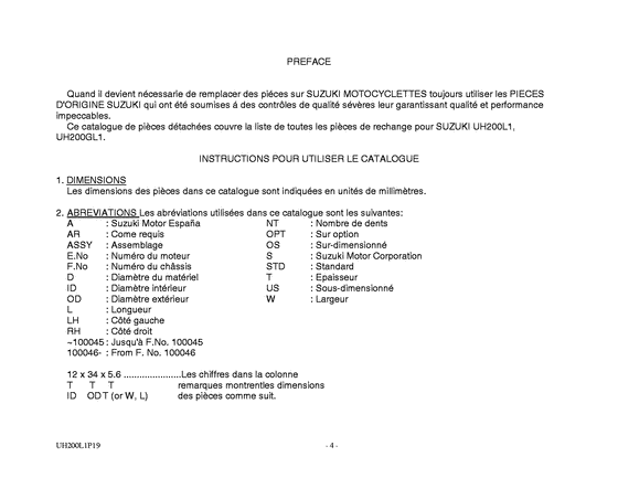 UH200 Catalog preface