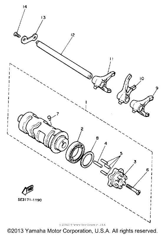 XV1100B Копирный вал