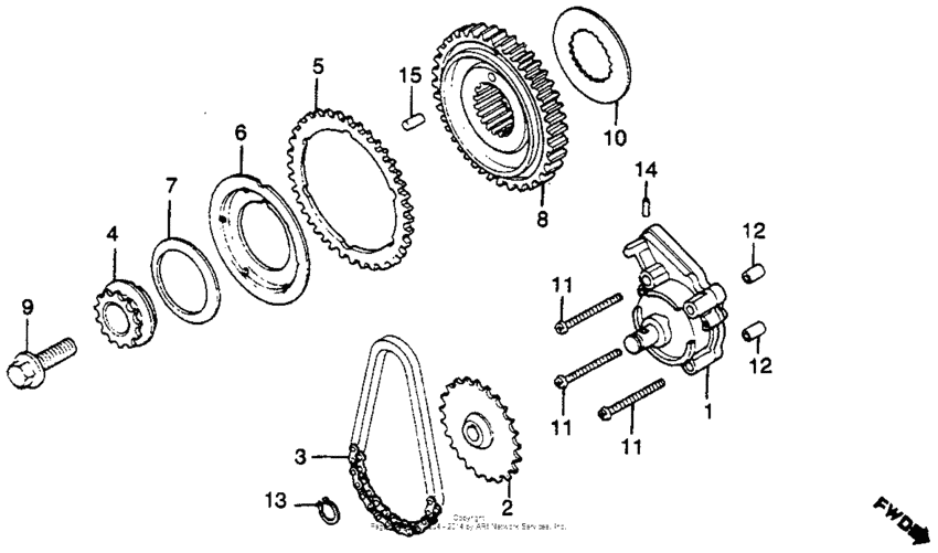 Cm450a oil pump