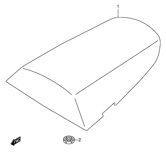 GSX-R600U1 Seat tail box