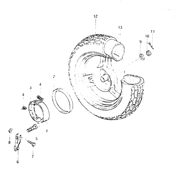 Rear wheel complete assy
