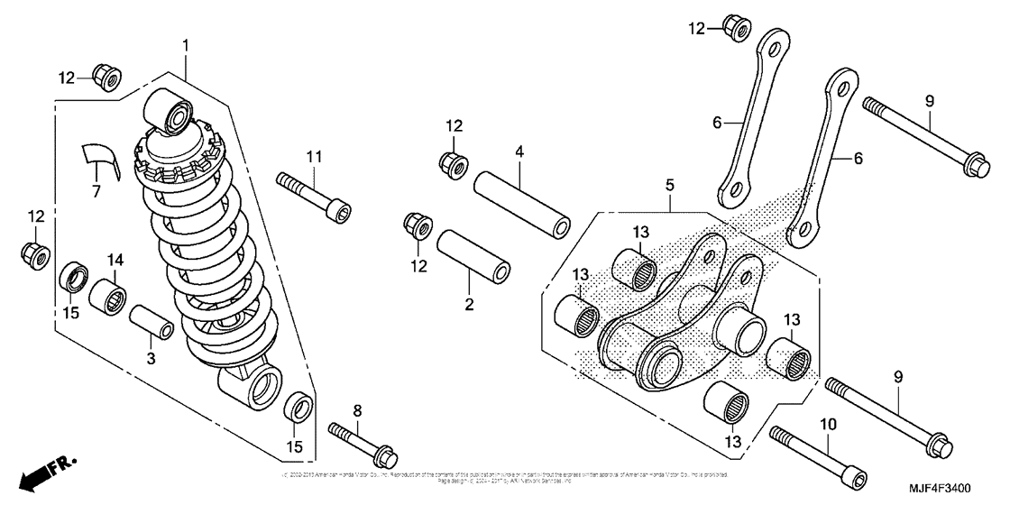 CTX700N Задние амортизаторы