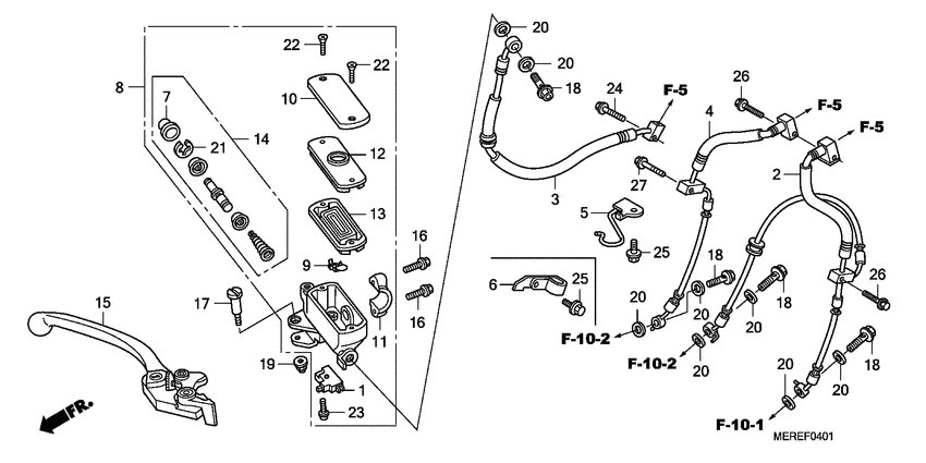 Fr. brake master cylinder