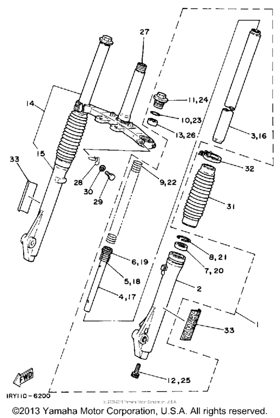 BW80S Передняя вилка