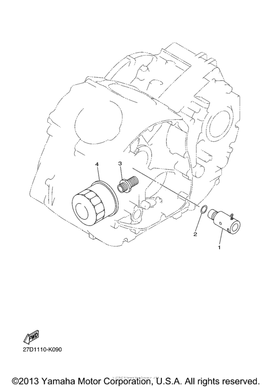XVS1300CU Масляный фильтр