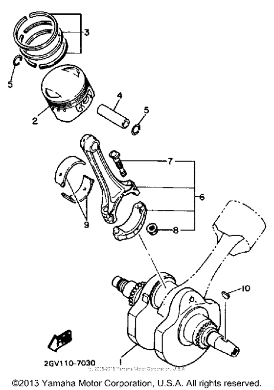 XV535U Crankshaft-piston