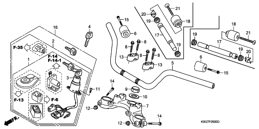 Handle pipe/top bridge