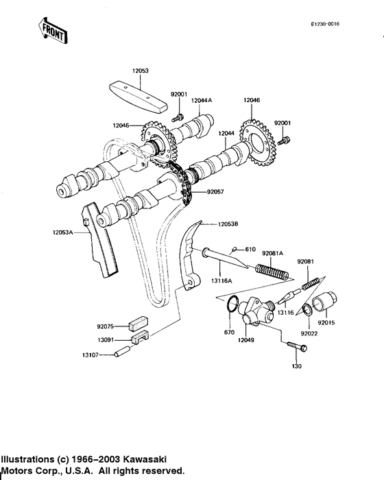  Camshafts / chain / tensioner