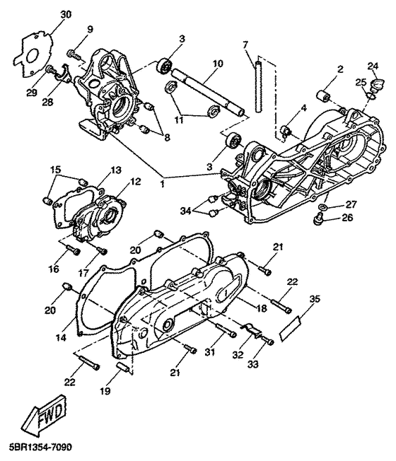 YQ50 Картер двигателя