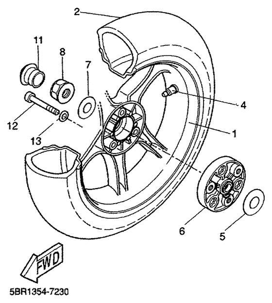 YQ50 Переднее колесо
