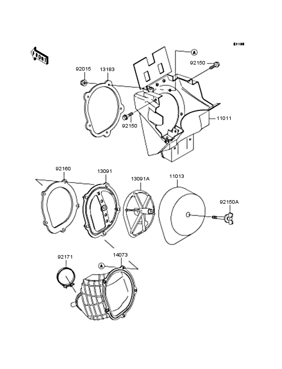 KX125 Воздушный фильтр