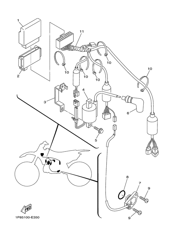 YZ250 Электрика 1