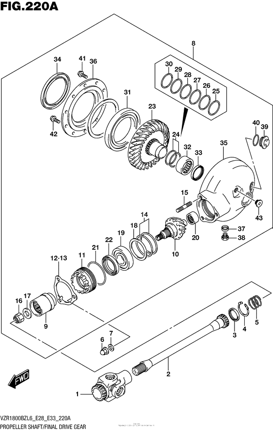 Propeller Shaft/final Drive Gear