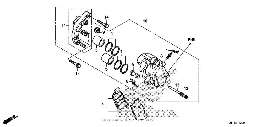 Front brake caliper (1)